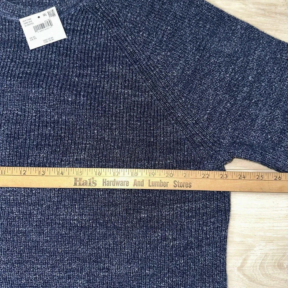 NWT American Eagle Men's Knit Crewneck Sweater Mens XL Blue Speckled Casual Soft